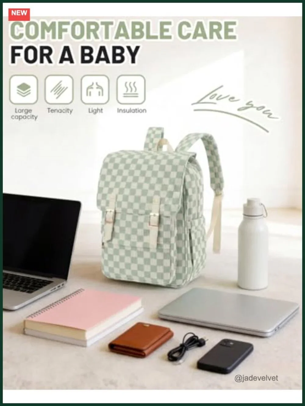 Corduroy Laptop Backpack for Women, 15.6 Inch College Travel Daypack Work Bag
